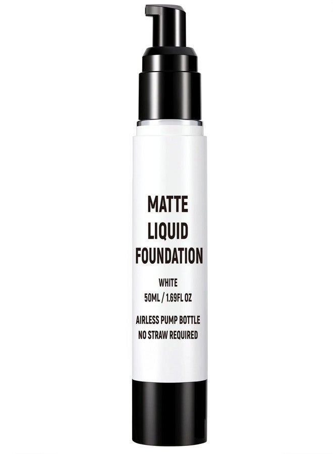Wismee Clown White Face Paint, White Liquid Foundation Full Coverage Matte Flawless Finish Foundation for Goth Clown Makeup,Daily,Cosplay, Halloween Makeup - Image 1